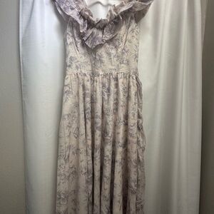Gunne Sax Lavender Floral Dress